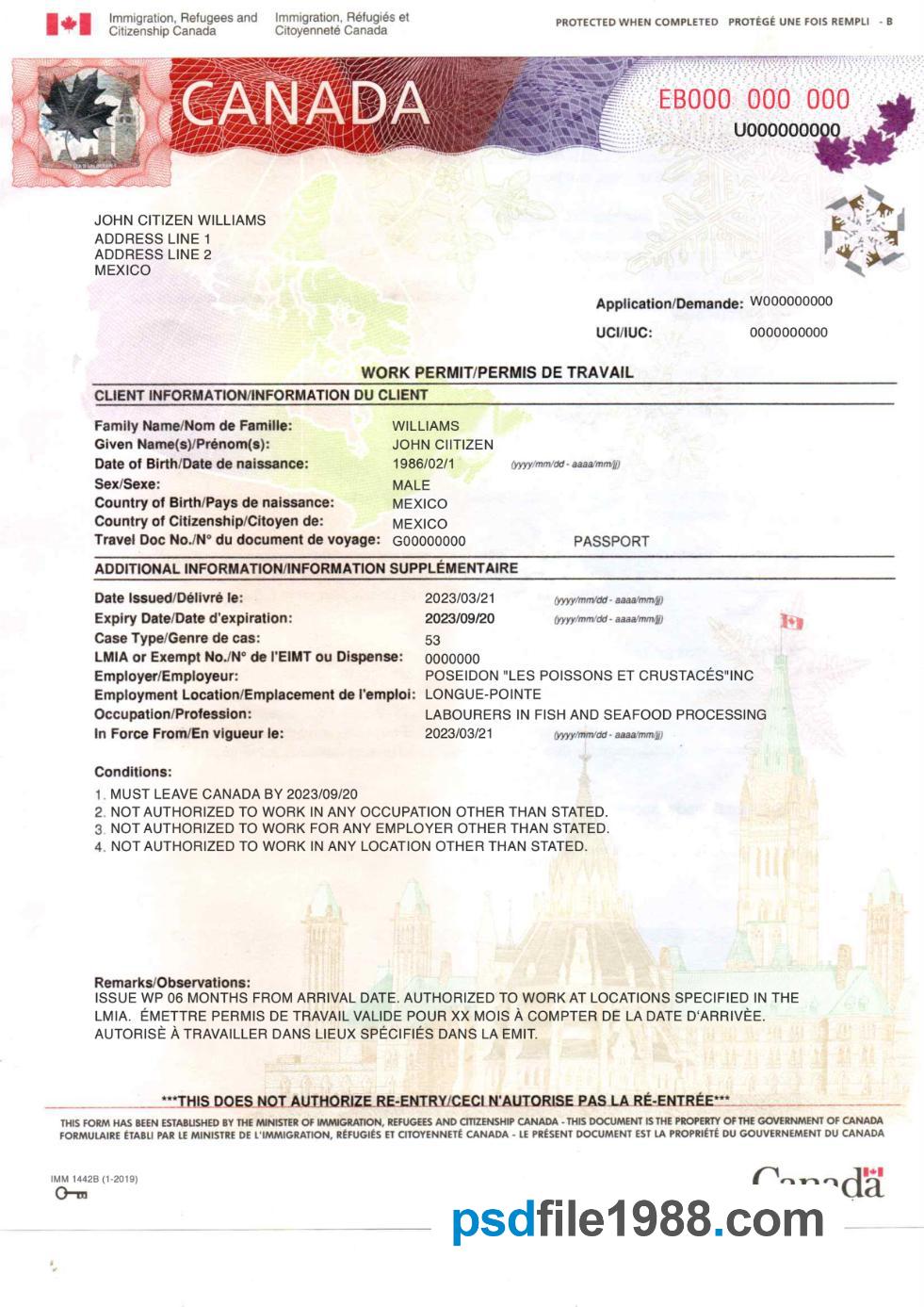 Canada Work Permit 2023-Present Page 1